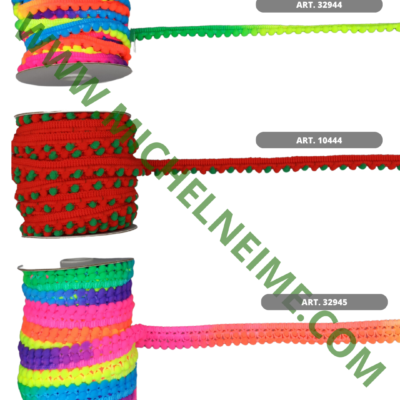 Fleco Pom-pom lineal Multicolor