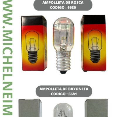 Ampolleta para maquina